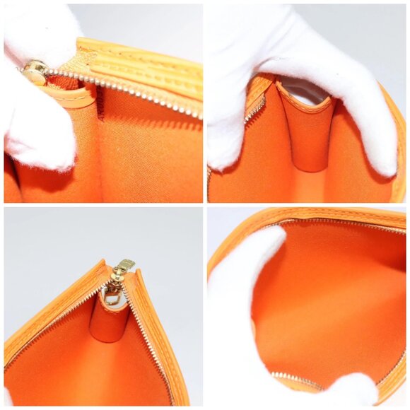 LOUIS VUITTON Epi Pouch Orange Mandarin LV Auth 115631 - Picture 15 of 16